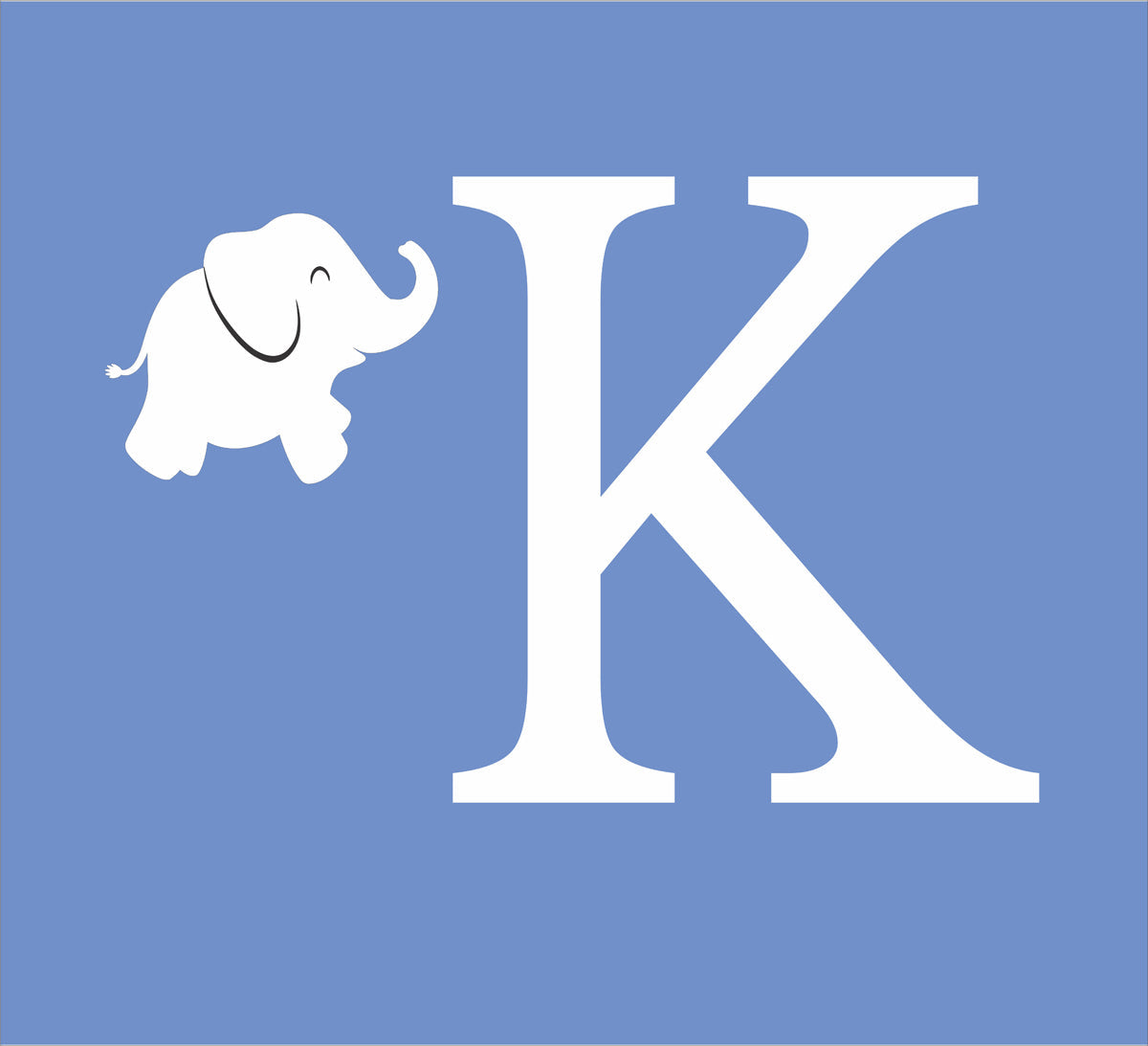 Custom Name Nursery Stencil with Elephant - Superior Stencils