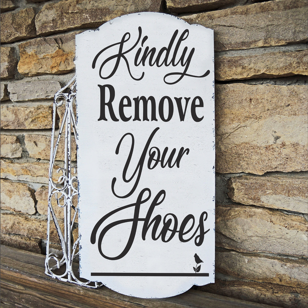 Kindly remove your shoes Stencil - Superior Stencils