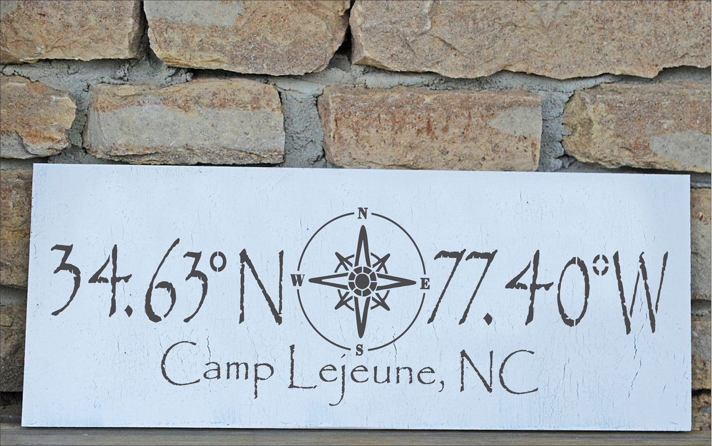 Custom Longitude and Latitude Stencil - Superior Stencils