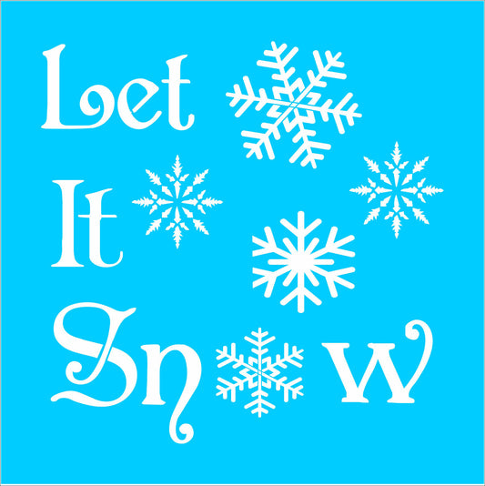 Let It SNOW Stencil - Superior Stencils