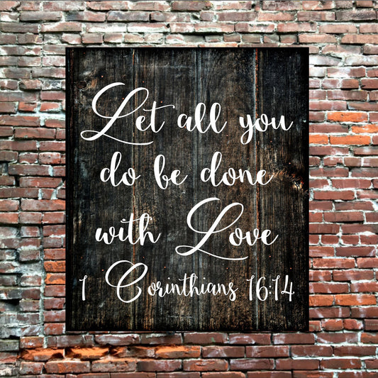 Let all You do be done with Love Stencil - Superior Stencils