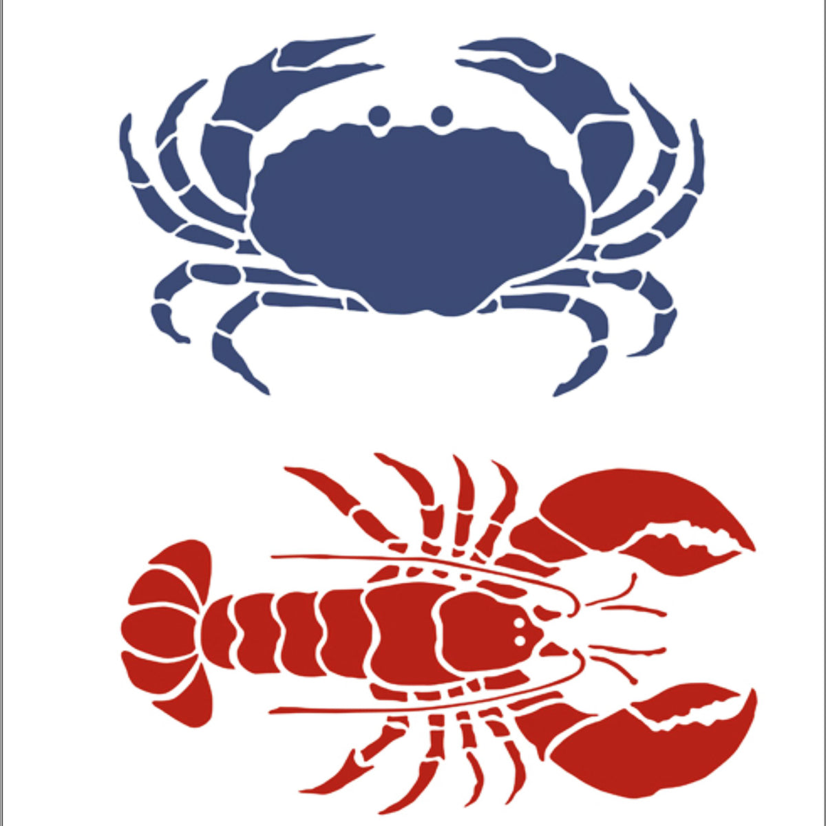 Lobster and Crab Stencil - Superior Stencils