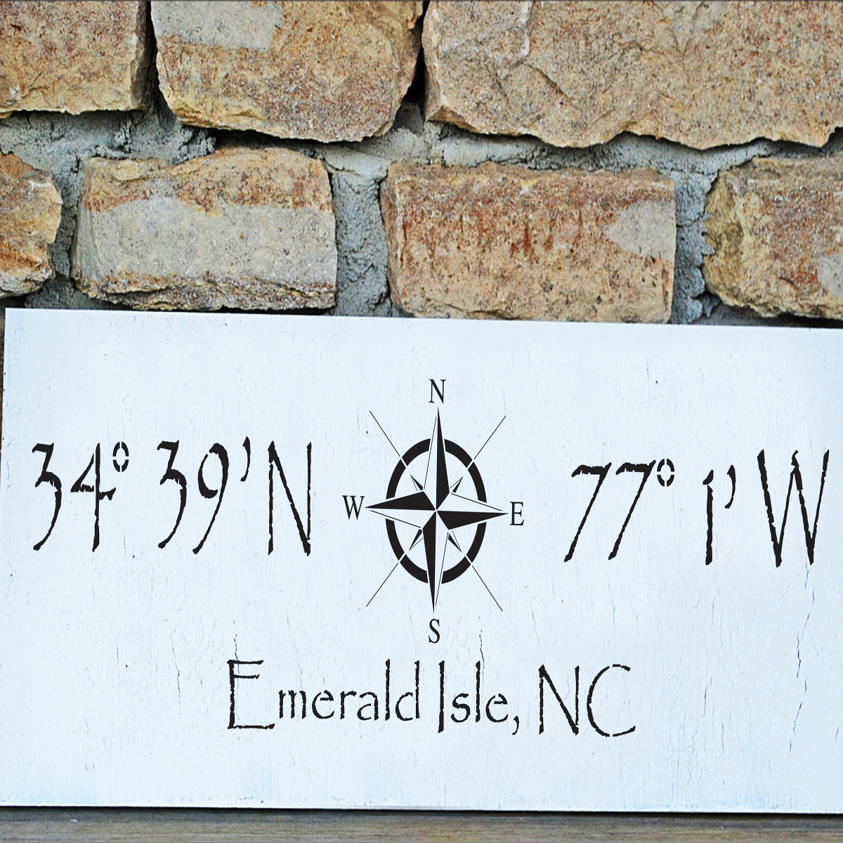 Custom Longitude and Latitude Stencil - Superior Stencils