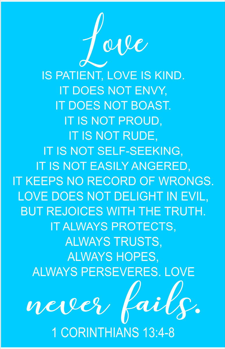 Love is Patient Stencil - 02 - Superior Stencils