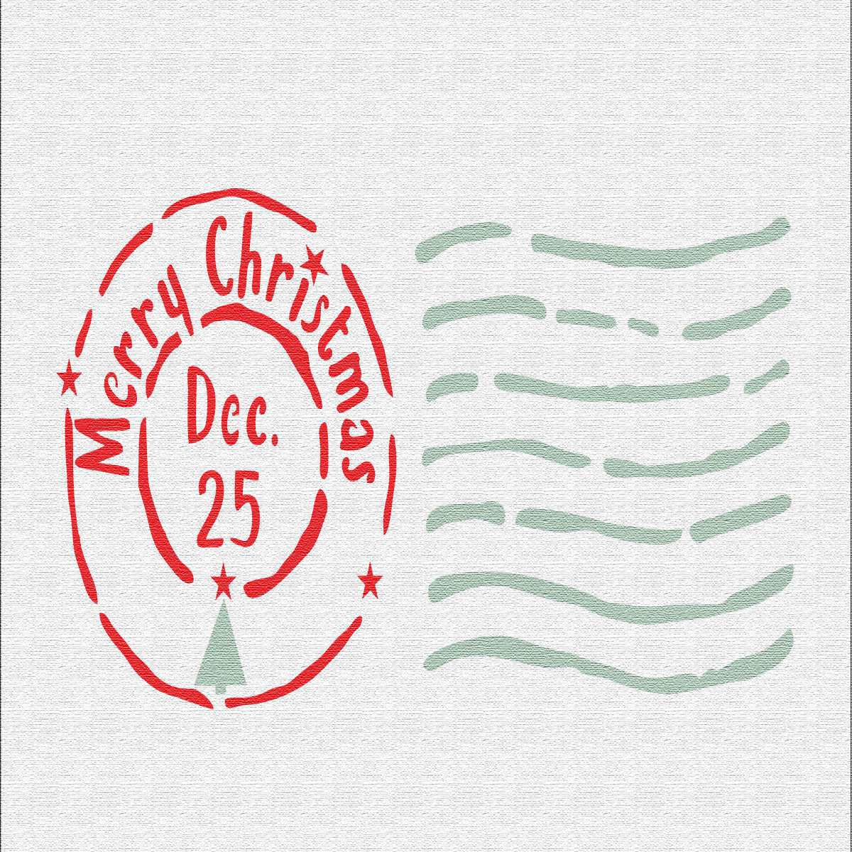 Merry Christmas Stamp Stencil - Superior Stencils