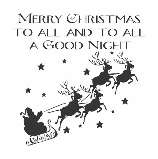 Merry Christmas To All Stencil 21 Sizes Available Christmas Stencil - Superior Stencils