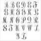 Script Alphabet Stencil - Monogram Font - Superior Stencils