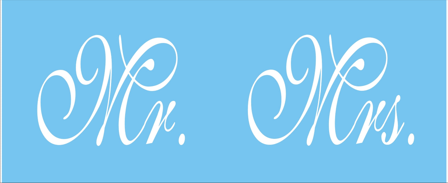 Mr. and Mrs. Stencil Set - Wedding Stencils - Create Wedding Signs - Wedding Chair Signs | Superior Stencils mr-and-mrs-stencil-set-wedding-stencils-create-wedding-signs-wedding-chair-signs-superior-stencils