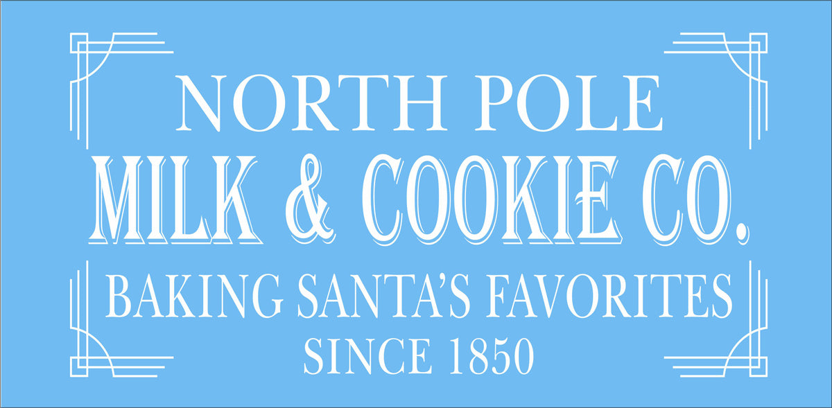 NORTH POLE MILK & COOKIE CO. Stencil - Christmas Stencil - Superior Stencils
