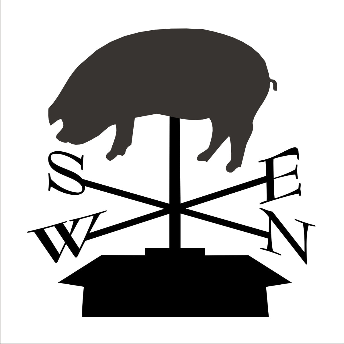 Pig Weathervane Stencil - Farmhouse Stencil - Superior Stencils