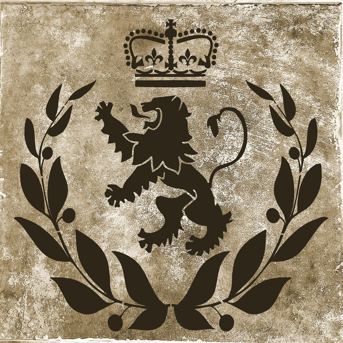 Royal Lion Stencil - Superior Stencils