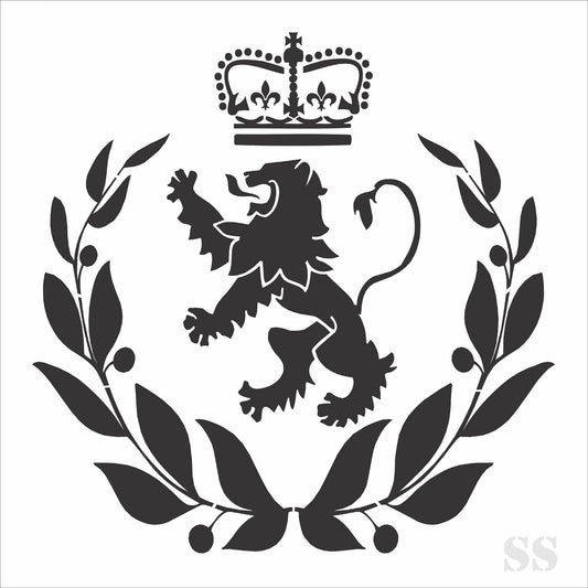 Royal Lion Stencil - Superior Stencils