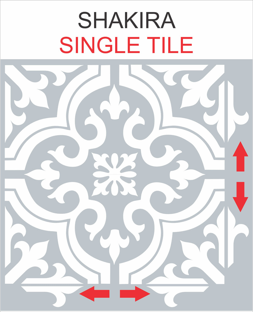 SHAKIRA Tile Stencil - Reusable Stencil - Superior Stencils