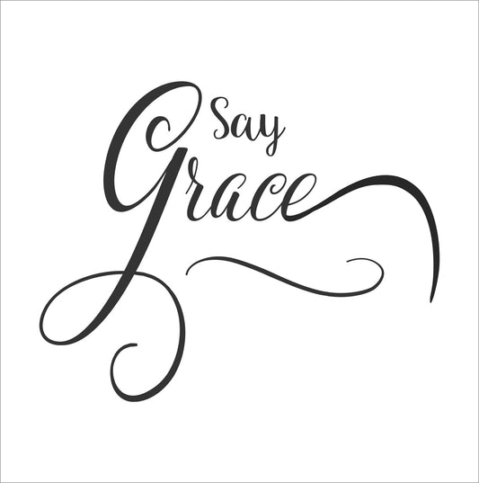 Say Grace Stencil - Superior Stencils