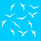 Seagulls OCEAN BIRDS Stencil - Superior Stencils