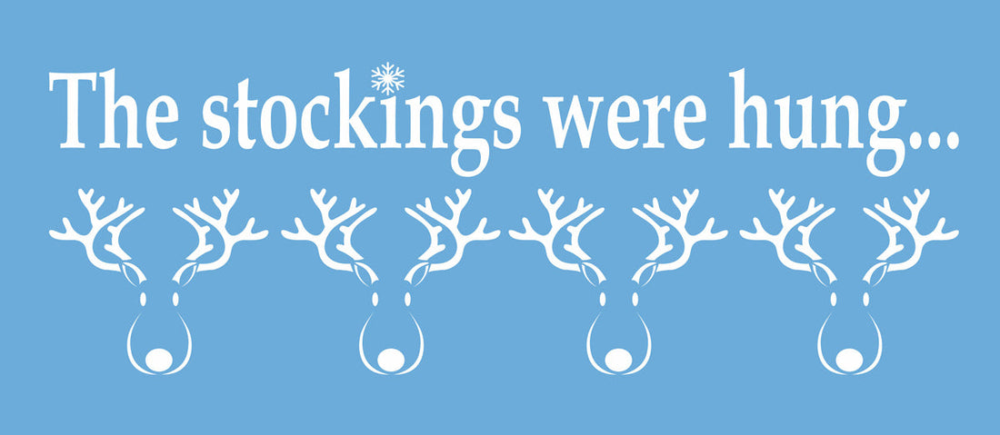 The Stockings Were Hung Stencil - Reindeer Christmas Stocking Hanger ...