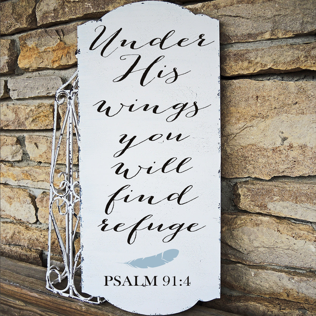 Under his wings Psalm 91:4 Stencil - Superior Stencils