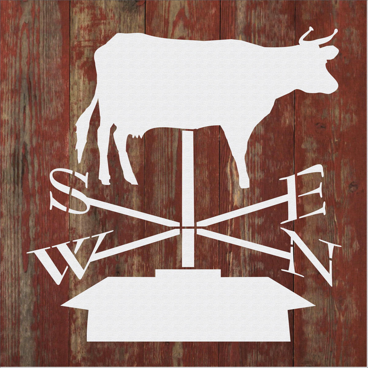 Cow Weathervane Stencil - Farmhouse Stencil - Superior Stencils