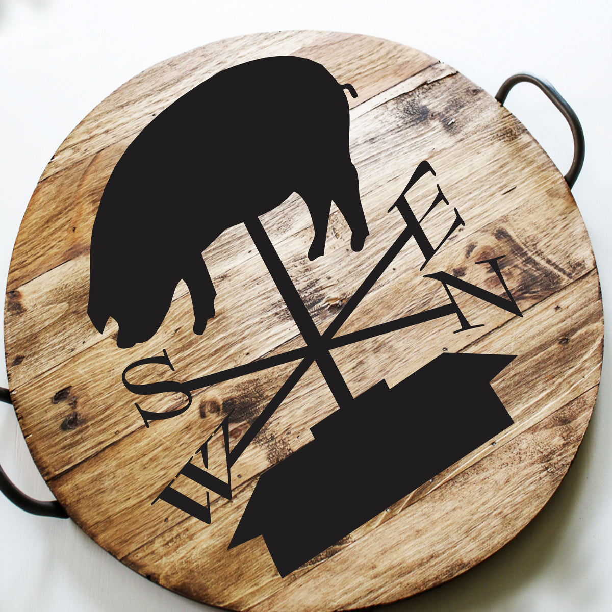 Pig Weathervane Stencil - Farmhouse Stencil - Superior Stencils