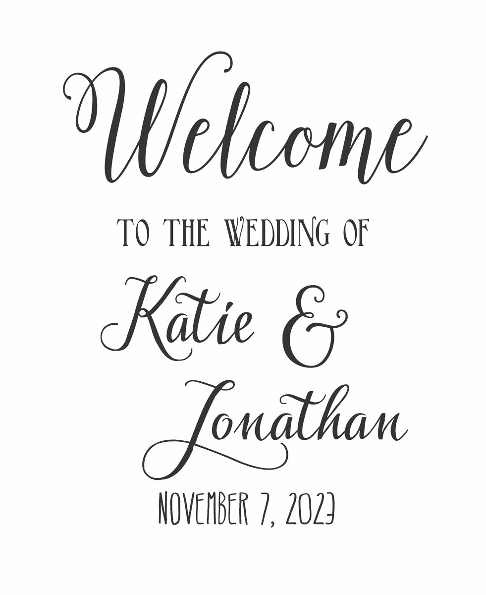 Welcome Custom Wedding Stencil - Create a Wedding Sign