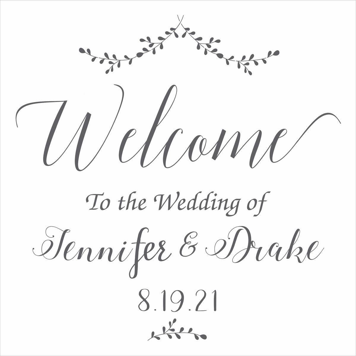 Custom Wedding Stencil - Wedding Sign Stencil - Superior Stencils