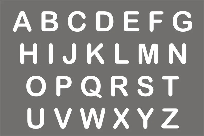 Alphabet Stencil 003 Design UPPERCASE - Superior Stencils