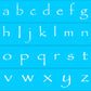 Alphabet Stencil - Parch034- A-Z Letters- 7 sizes available- lower CASE letters - Superior Stencils