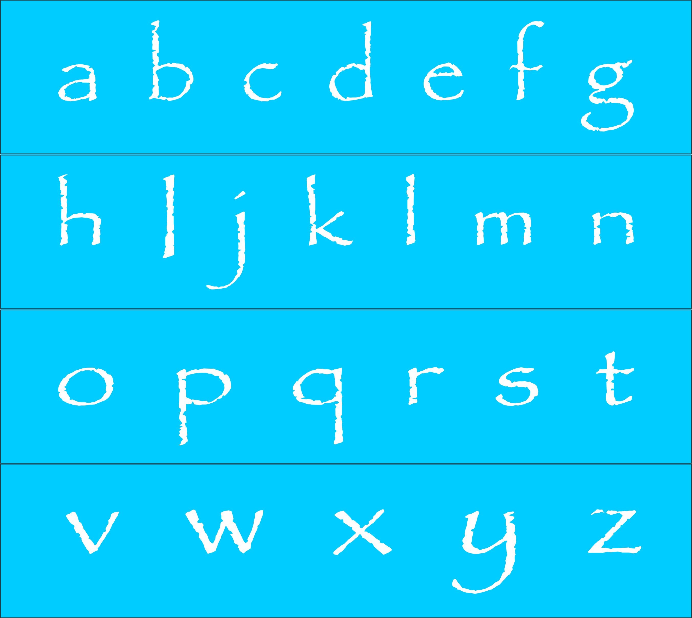 Alphabet Stencil - baller lower case