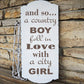 Country Boy City Girl Stencil