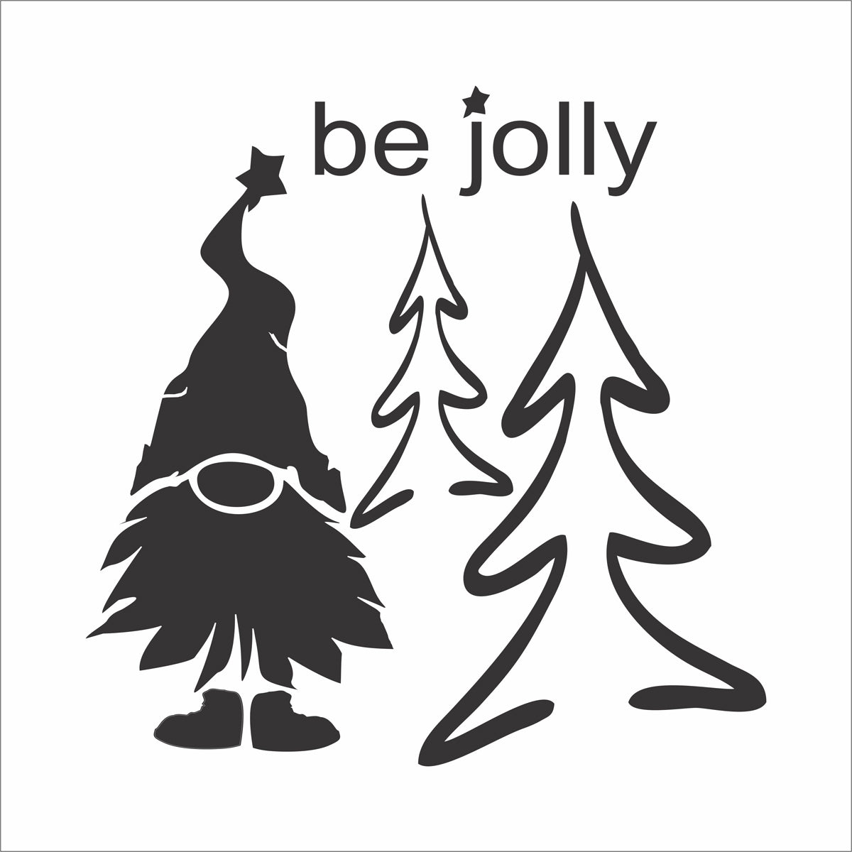 Be Jolly - Christmas Gnome Stencil - Superior Stencils
