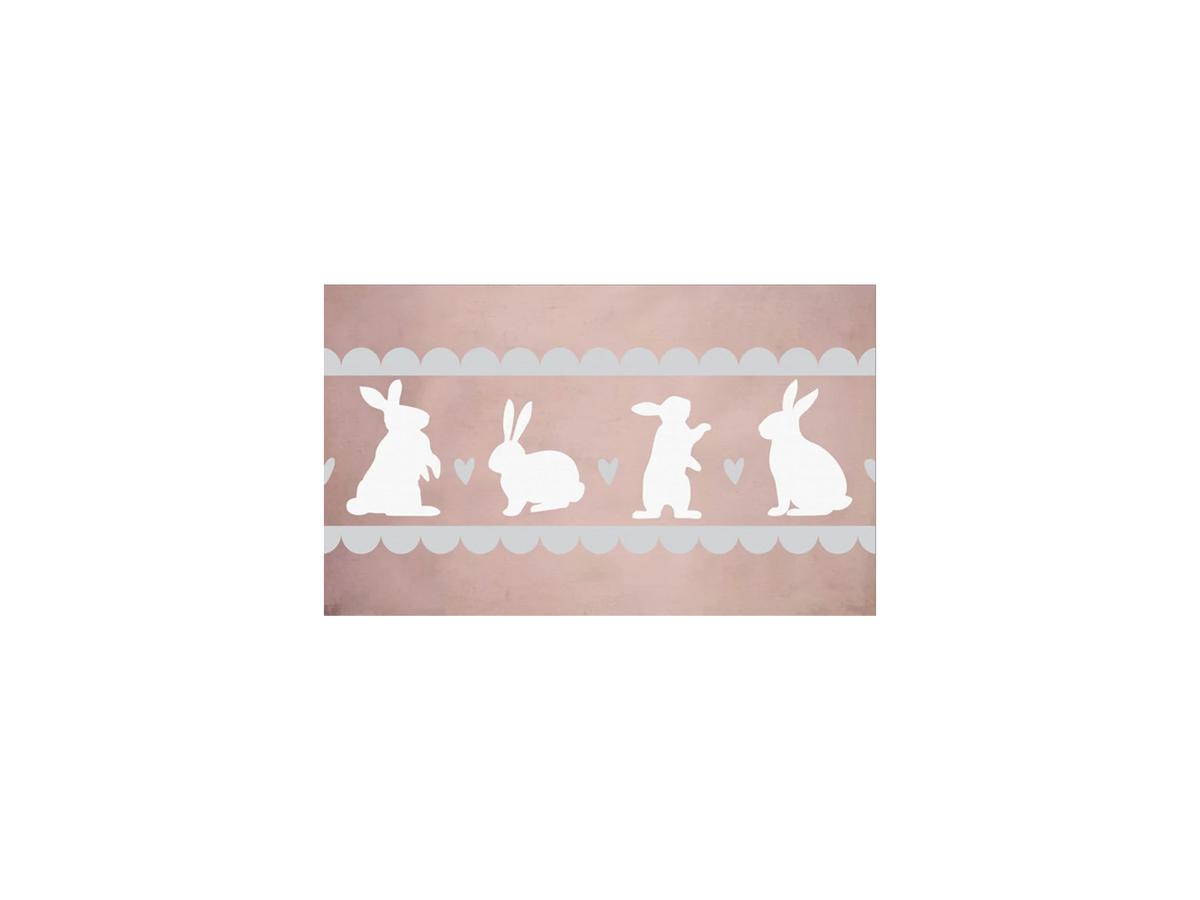 Bunny Rabbit Border Hearts Stencil | Superior Stencils