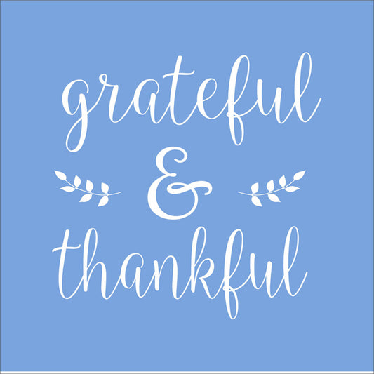grateful & thankful stencil - Superior Stencils