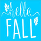 hello Fall Stencil - w Leaves - Superior Stencils
