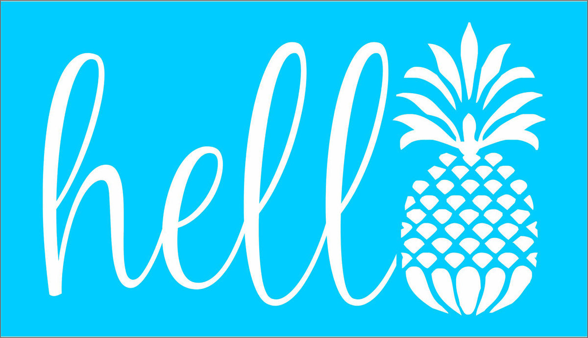 hello Pineapple Stencil - Superior Stencils