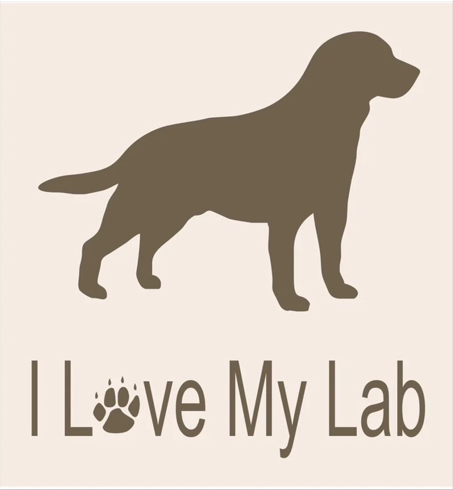 I Love My Lab Stencil - Superior Stencils