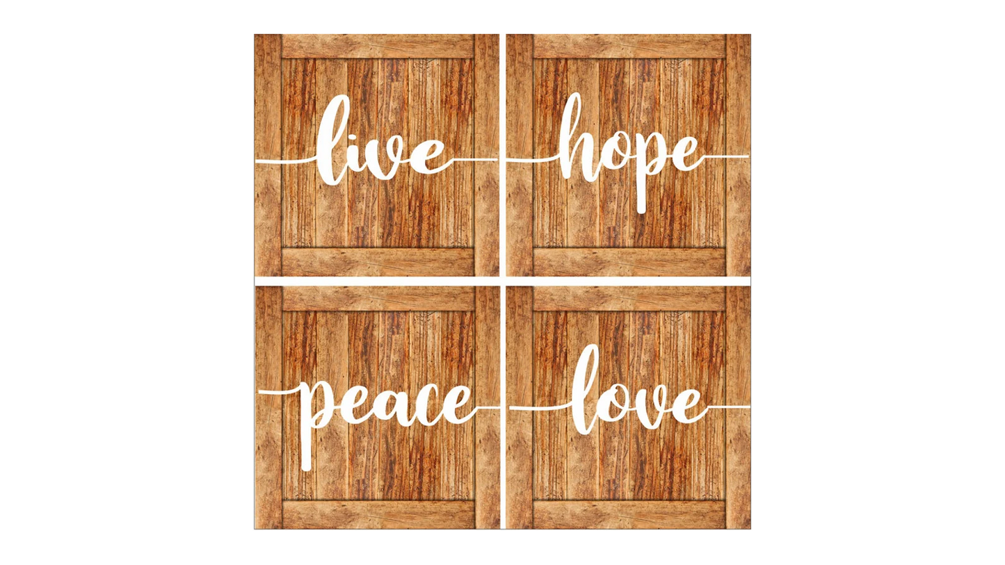 Love Live Hope Peace Stencil - Superior Stencils