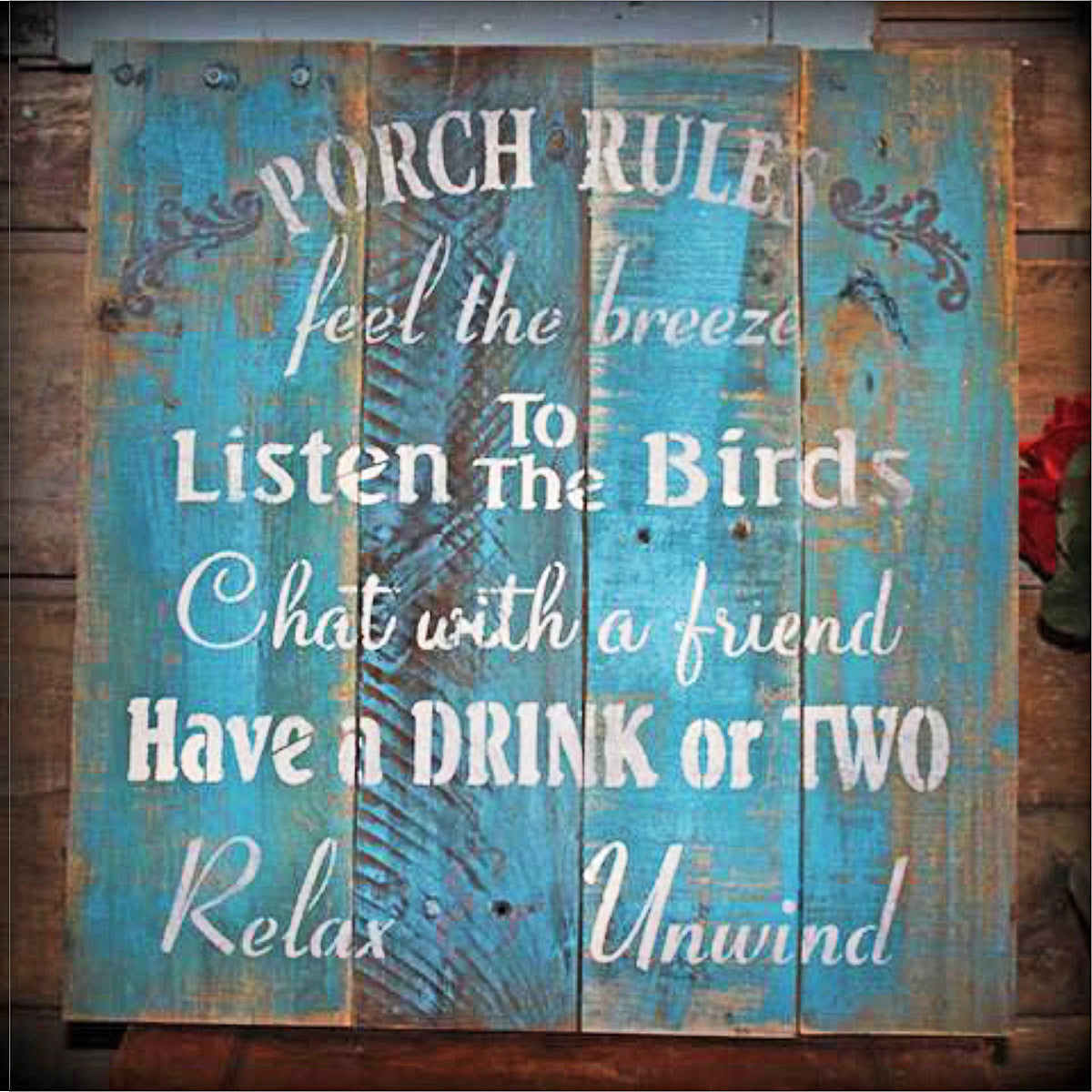 PORCH RULES Stencil - Superior Stencils