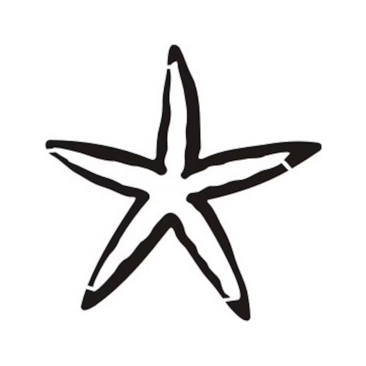 Pencil Starfish Stencil - Superior Stencils