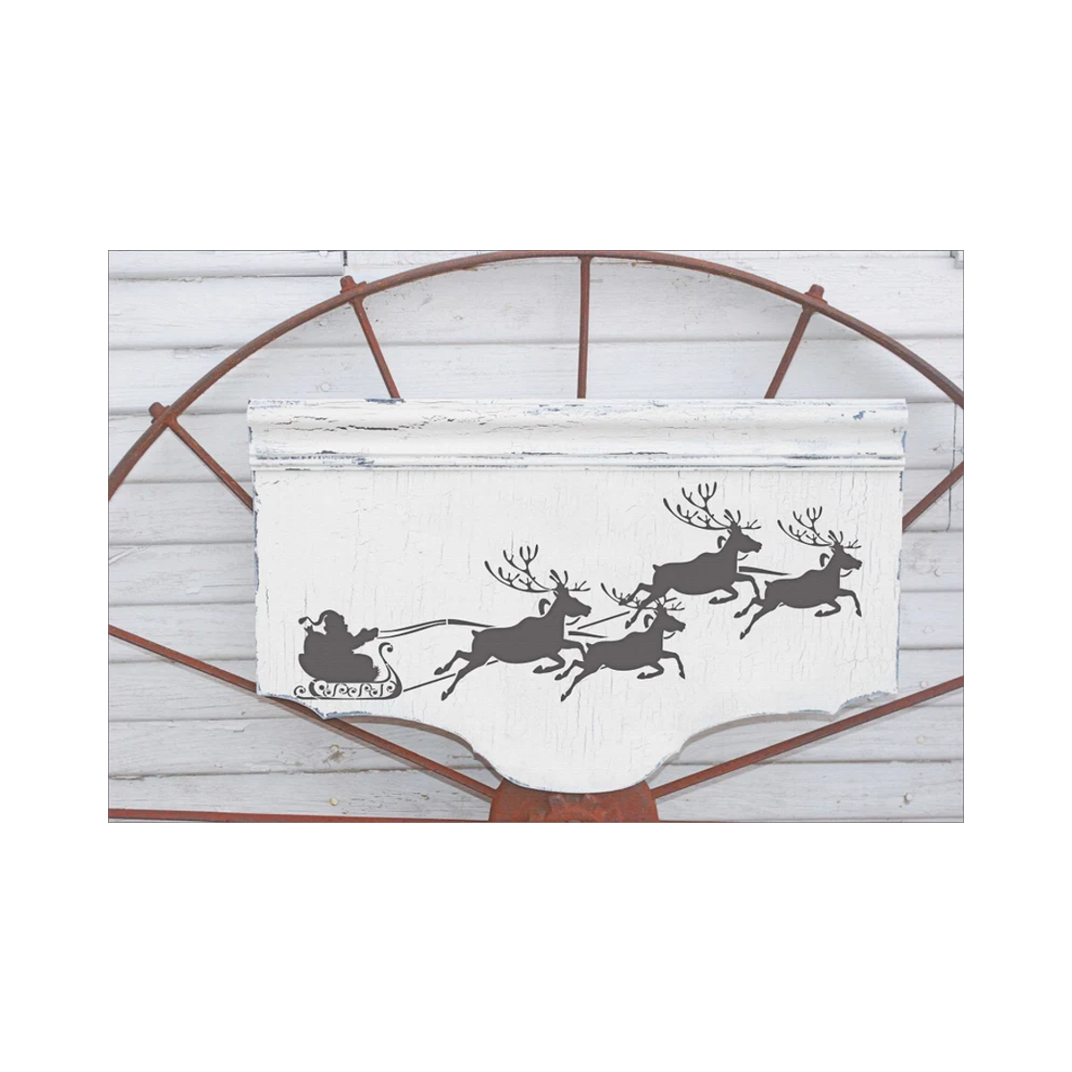 Santa and Reindeer Stencil - Superior Stencils