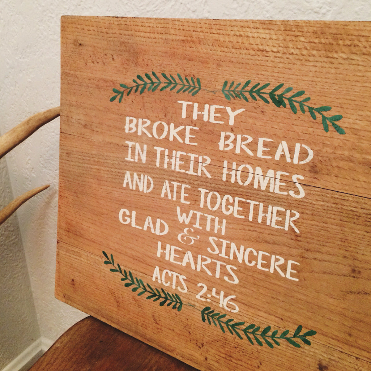They Broke Bread in Their Homes Stencil - Superior Stencils