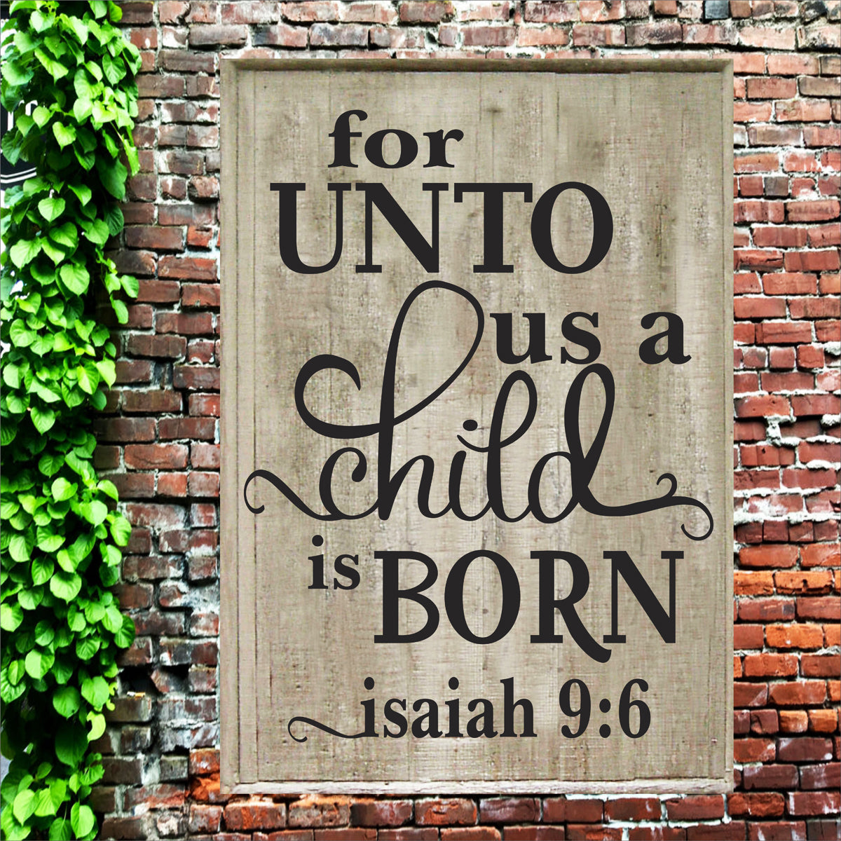 For Unto Us A Child Is Born - Christmas Stencil - Superior Stencils