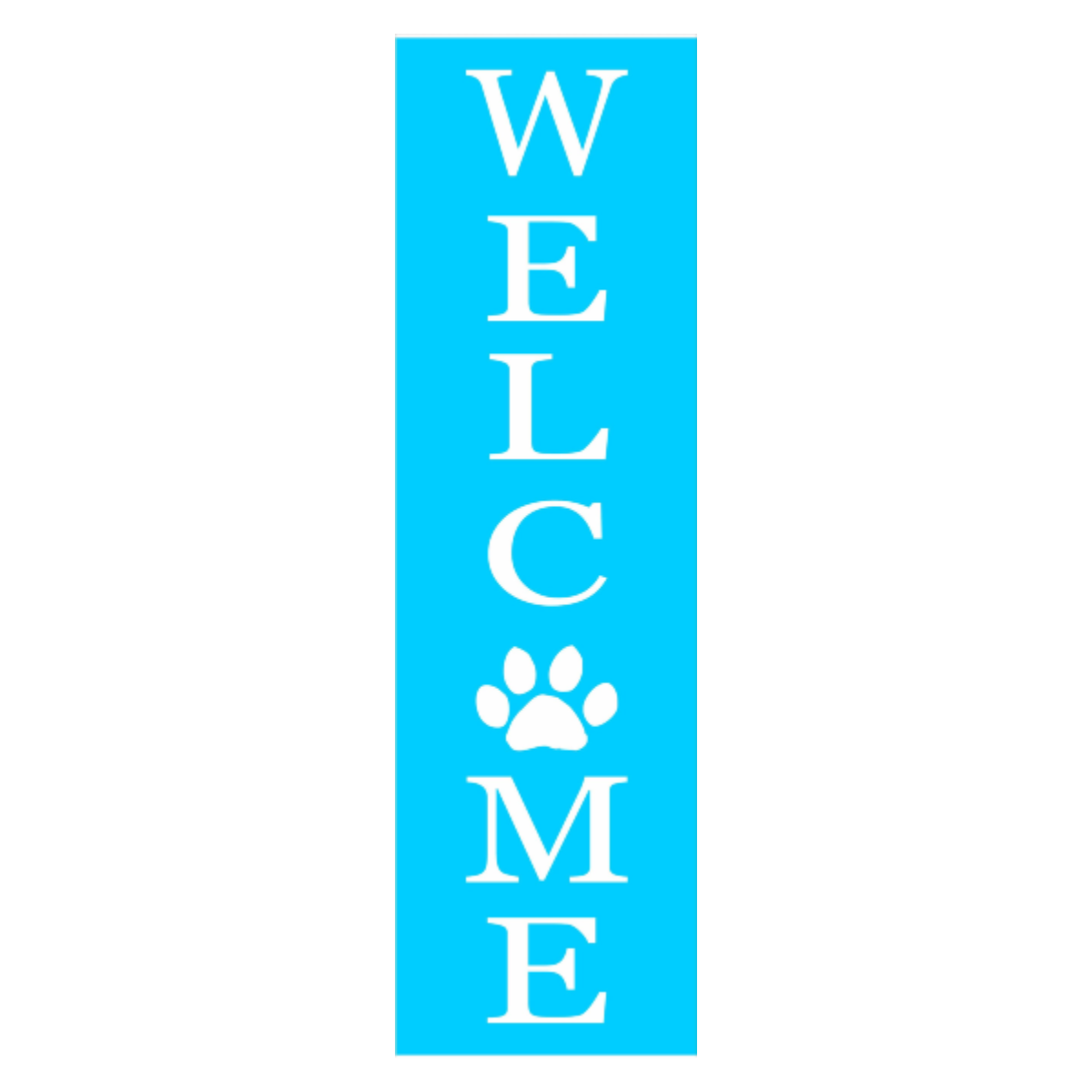 Welcome Stencil with Dog Paw Print - Superior Stencils